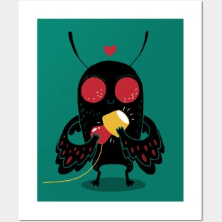 Mothman Love Lamp Posters and Art